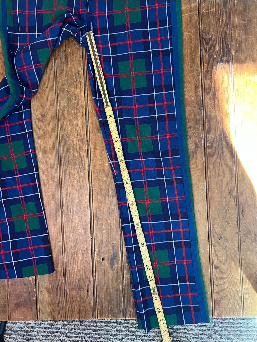 Gretchen Scott Designs Plaid Pants Trousers Navy Red Green size large EUC - Picture 8 of 11